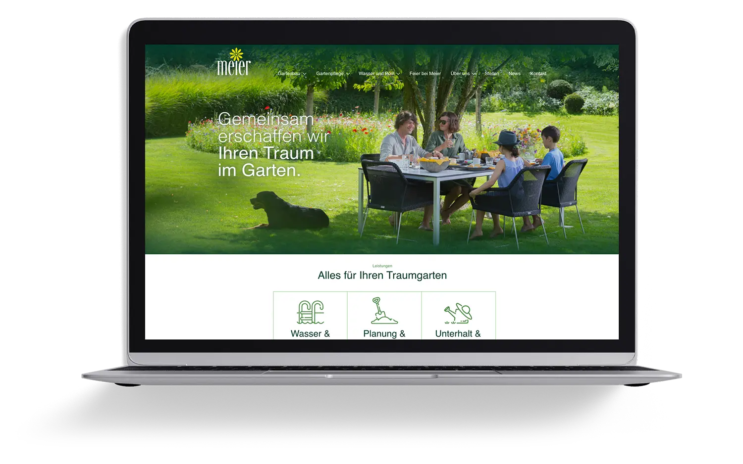 Beispiel Website-Screenshot von Gartenbau-Website