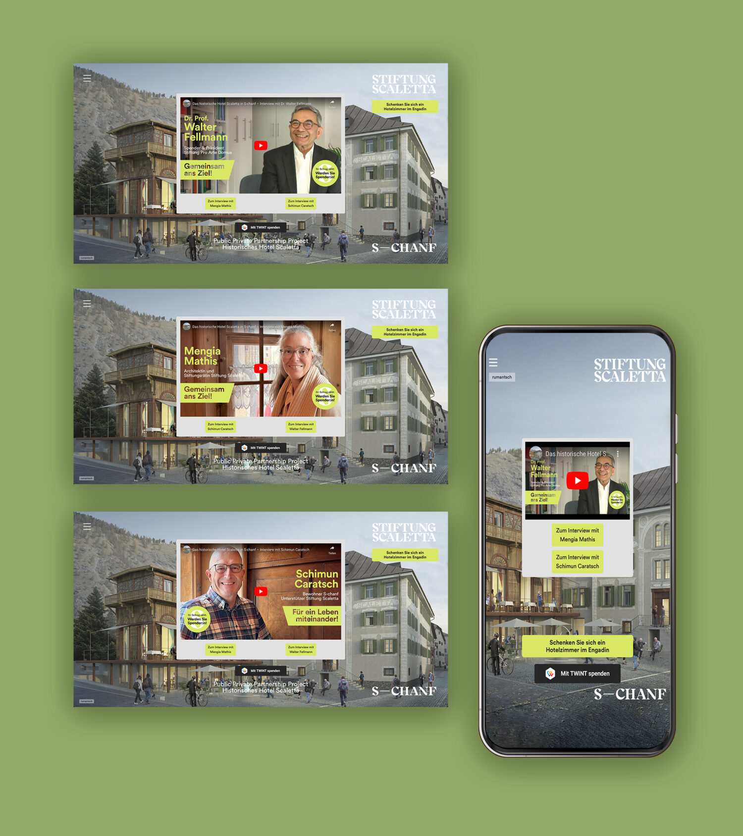 In den Videos der Kamapgne erzählen Unterstützer:innen von ihren persönlichen Erfahrungen. Alle Videos der Kampagne für die Stiftung Scaletta auf der Website.