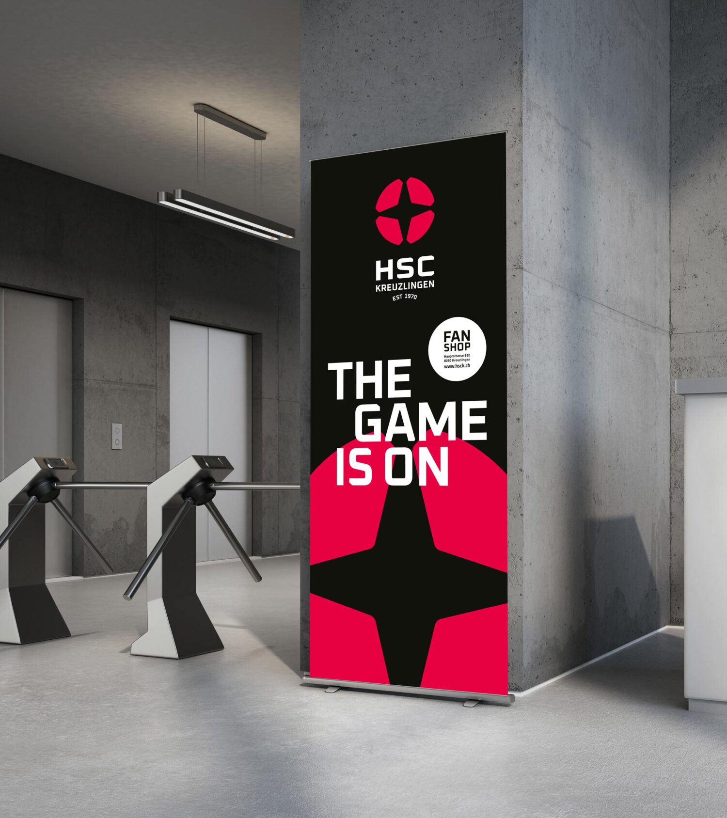 Ein HSCK-Plakat im neuen Corporate Design.