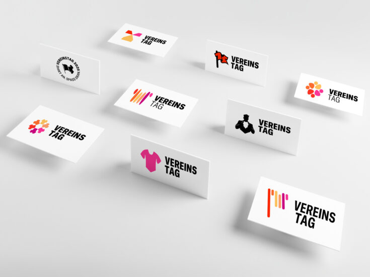 Aus verschiedenen Logo-Entwürfen hat der Verein «Vereinstag» sein Logo ausgewählt. Verschiedene Logoentwürfe für den Verein «Vereinstag».